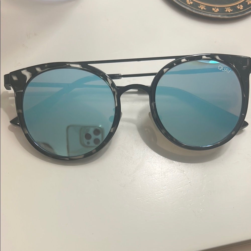 Quay Australia Black and Blue Sunglasses